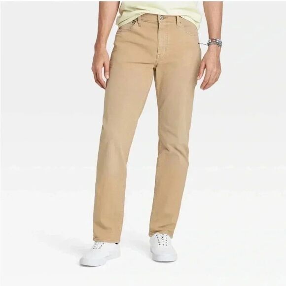 NWT Goodfellow & Co Men's Slim Fit Total Flex Jeans Tan Size 30X30 - Picture 1 of 7
